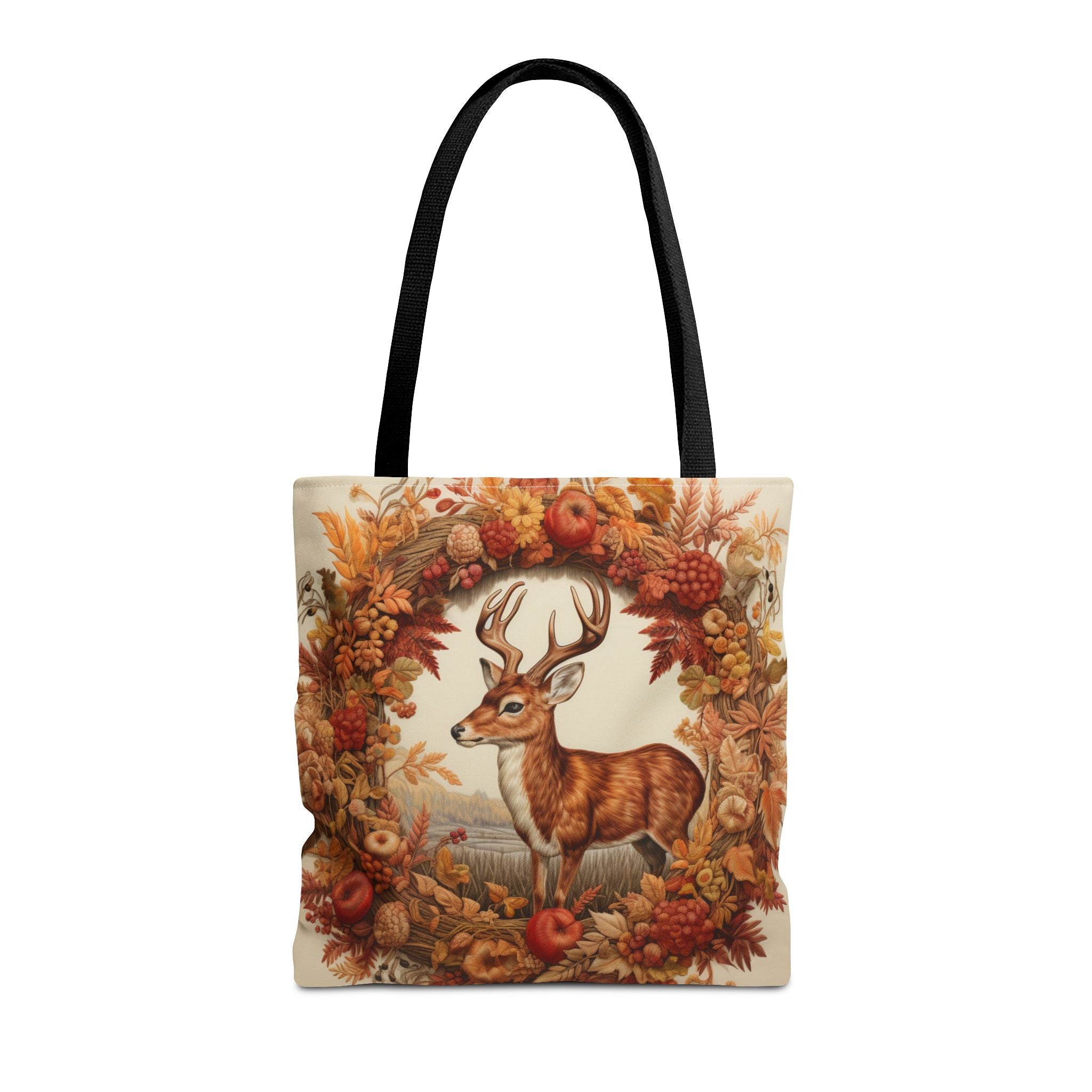 Autumn Whitetail Deer Tote Bag, Fall-Inspired Eco-Friendly Canvas