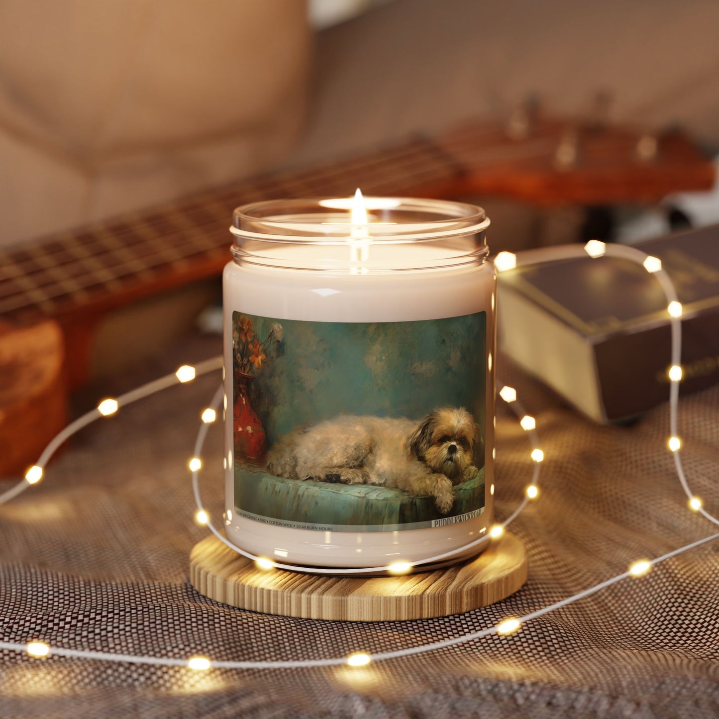 Charming Shih Tzu Candle - Vintage Art Pet Lover Gift