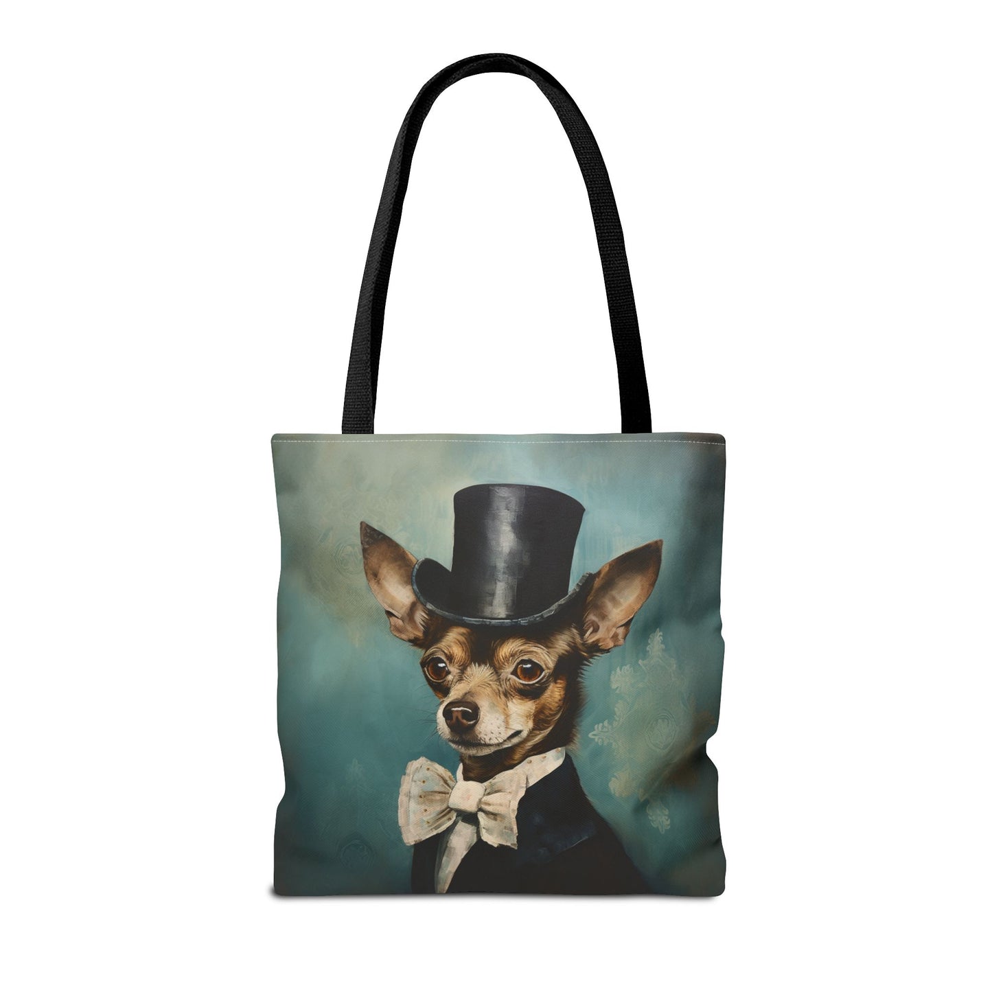 Chihuahua Dapper Gentleman Tote Bag, Stylish Eco-Friendly Canvas Bag for Pet Lovers