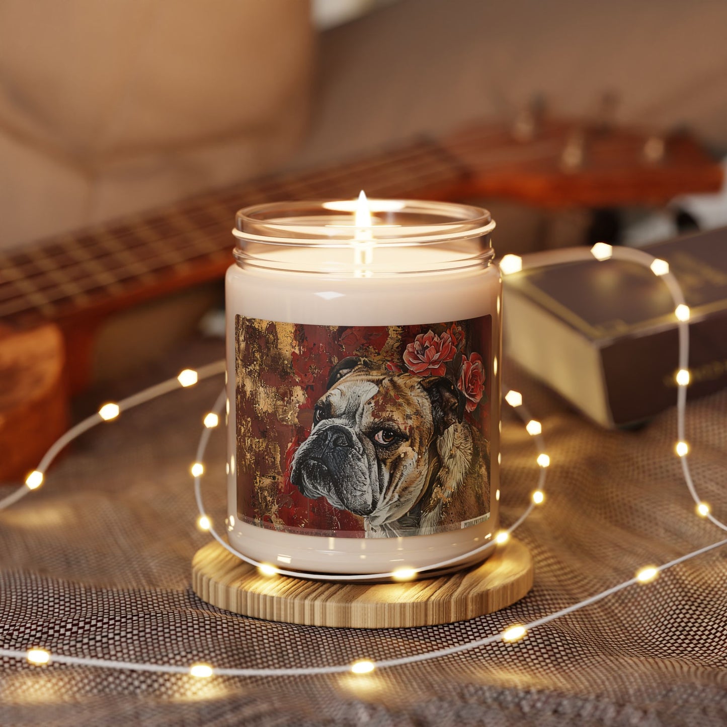 English Bulldog Vintage Candle – Memorial Gift for Dog Lovers