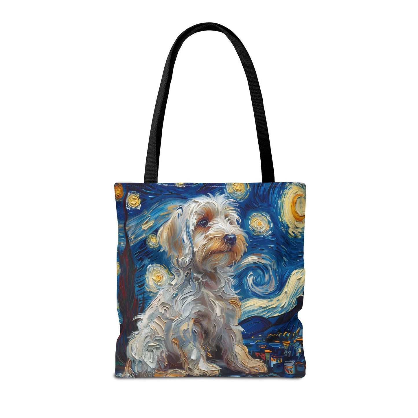 Starry Dachshund Canvas Tote Bag, Artistic Eco-Friendly Gift for Dog Lovers