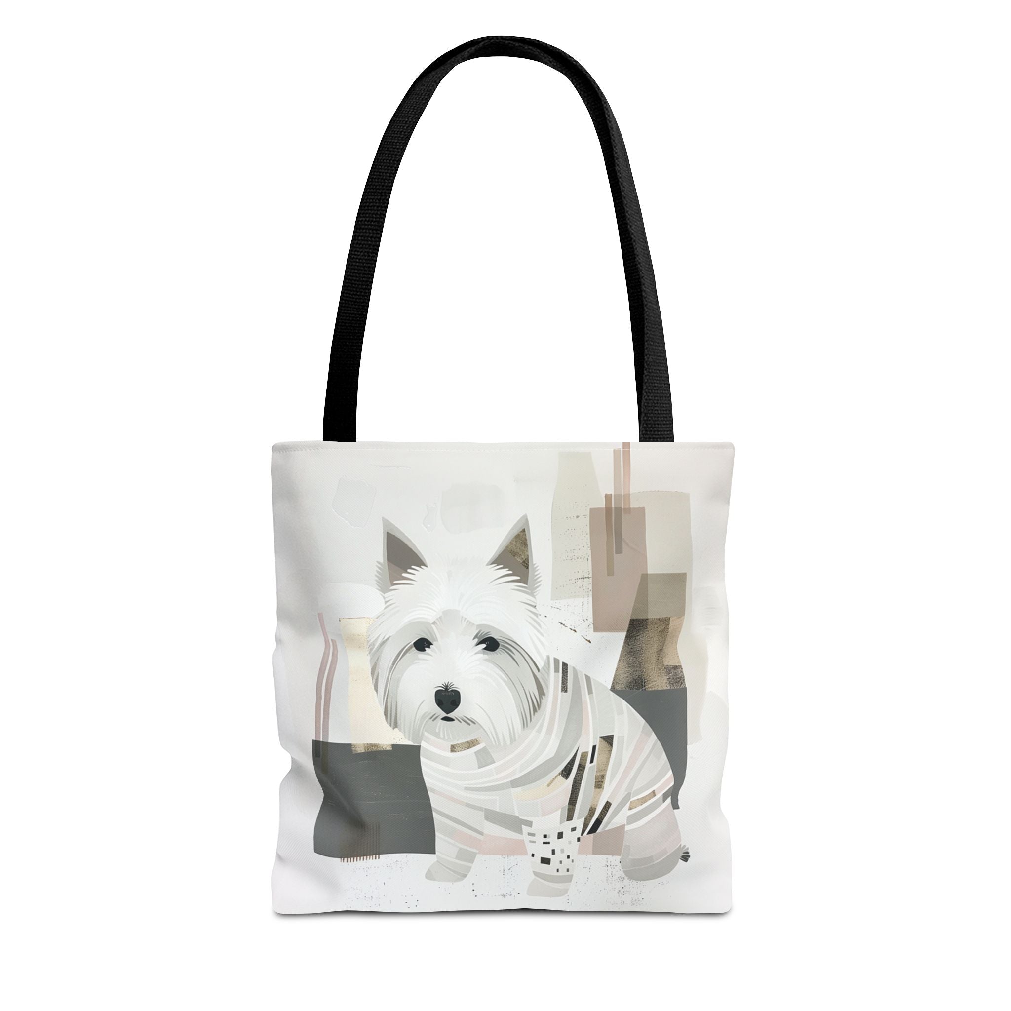 Westie Wonderland Cityscape Tote Bag, Minimalist Art Dog Lover Gift