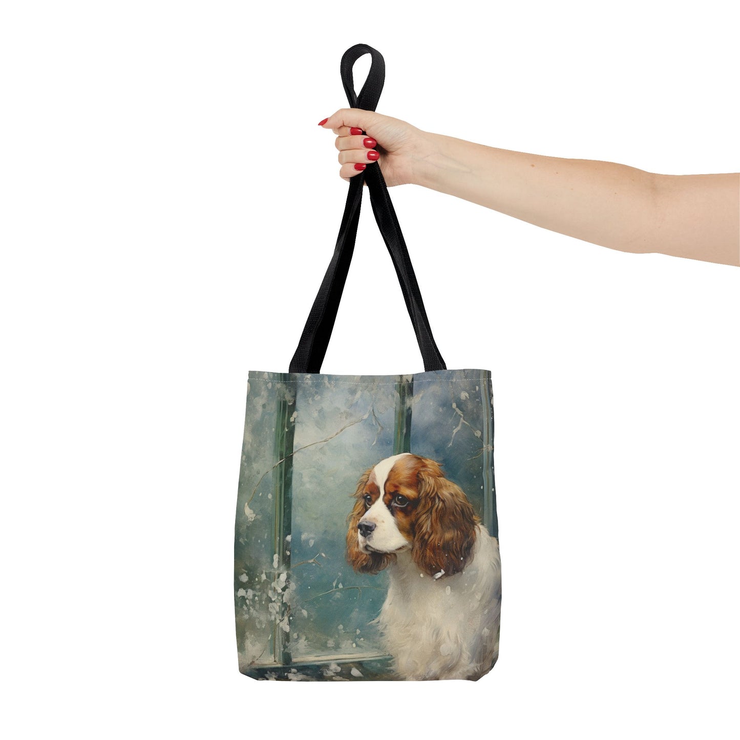 Cavalier King Charles Spaniel Winter Wonderland Canvas Tote Bag