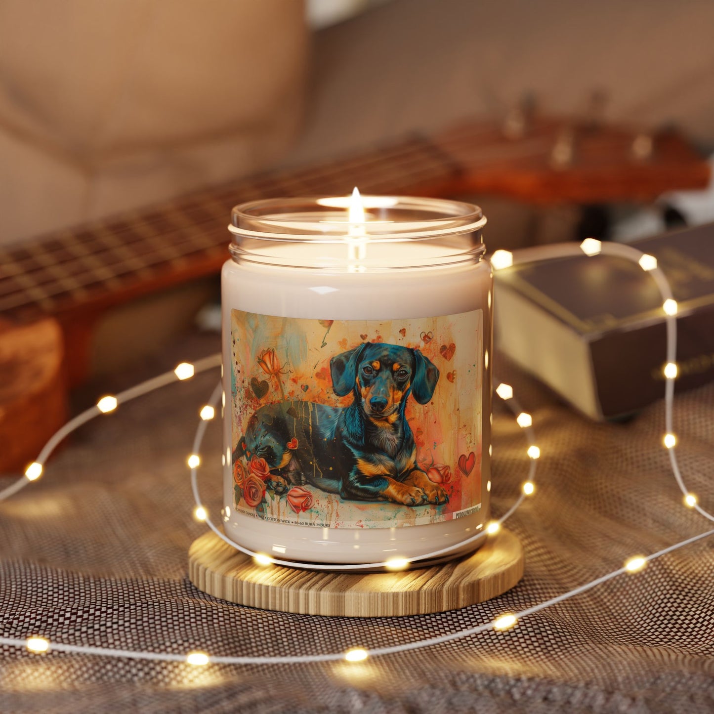 Dachshund Lover's Vintage Soy Candle - Heartfelt Dog Gift