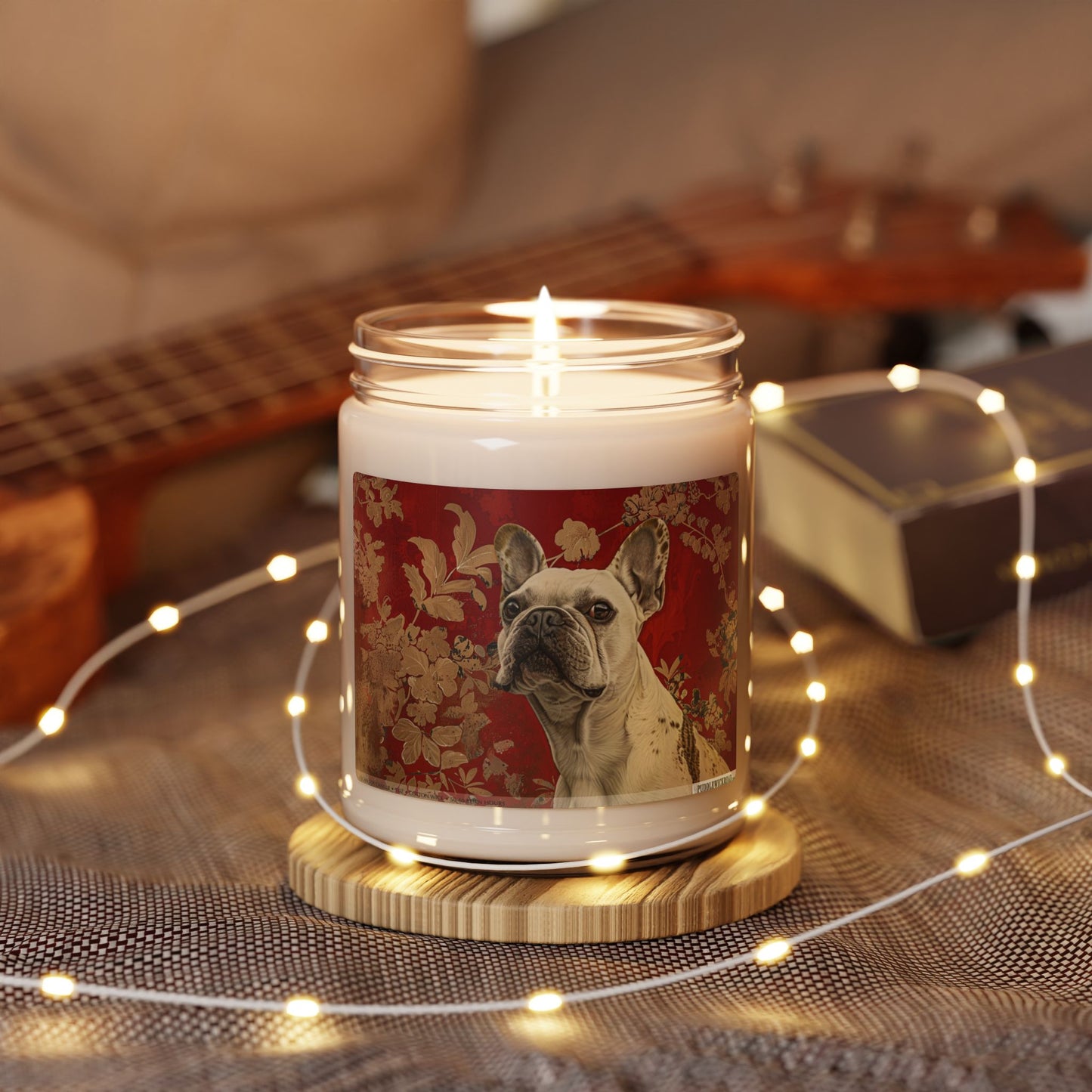 Frenchie Elegance Candle – Vintage Art Gift for Dog Lovers