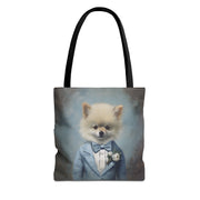 Elegant Pomeranian Canvas Tote Bag – Stylish Gift for Dog Lovers