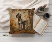 Miniature Schnauzer Autumn Elegance Throw Pillow