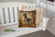Miniature Schnauzer Autumn Elegance Throw Pillow