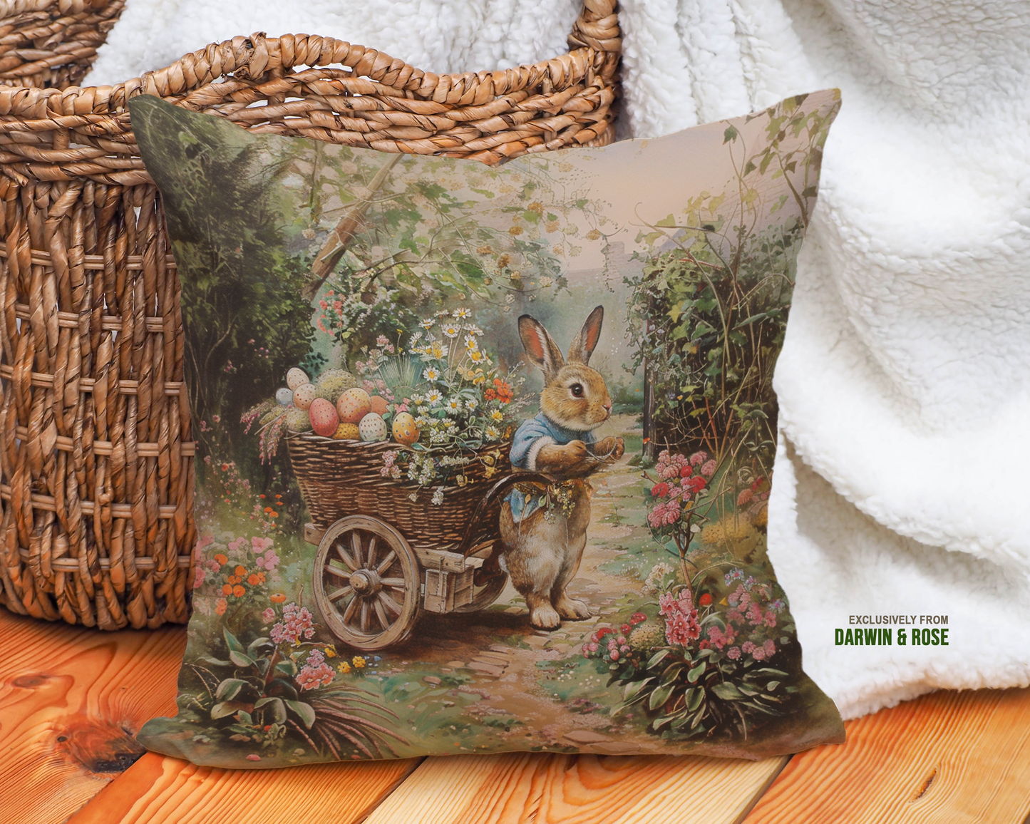 Throw Pillow Easter Bunny Pillows Chairish Whimsical Throw Pillows